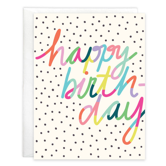Birthday Greeting Card  Polka Dot Birthday