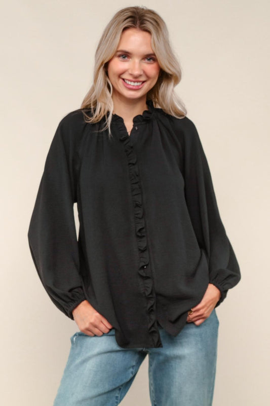 Frilled Placket Blouse