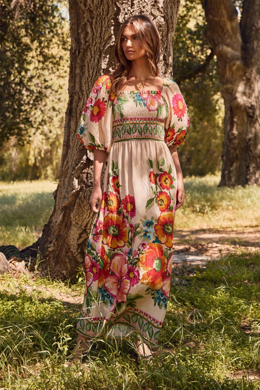 Floral Printed Maxi Dress