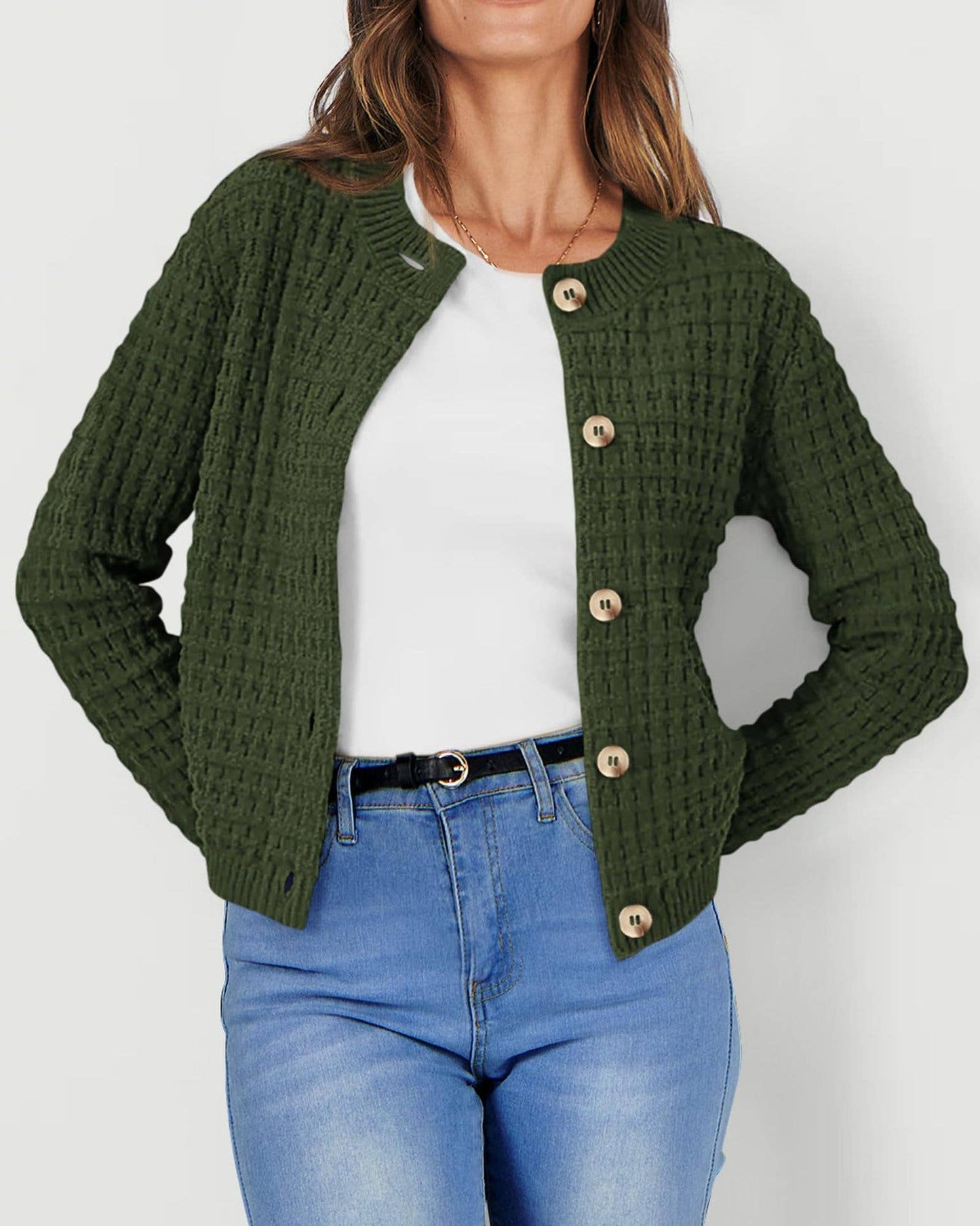 Button-Down Knit Cardigan