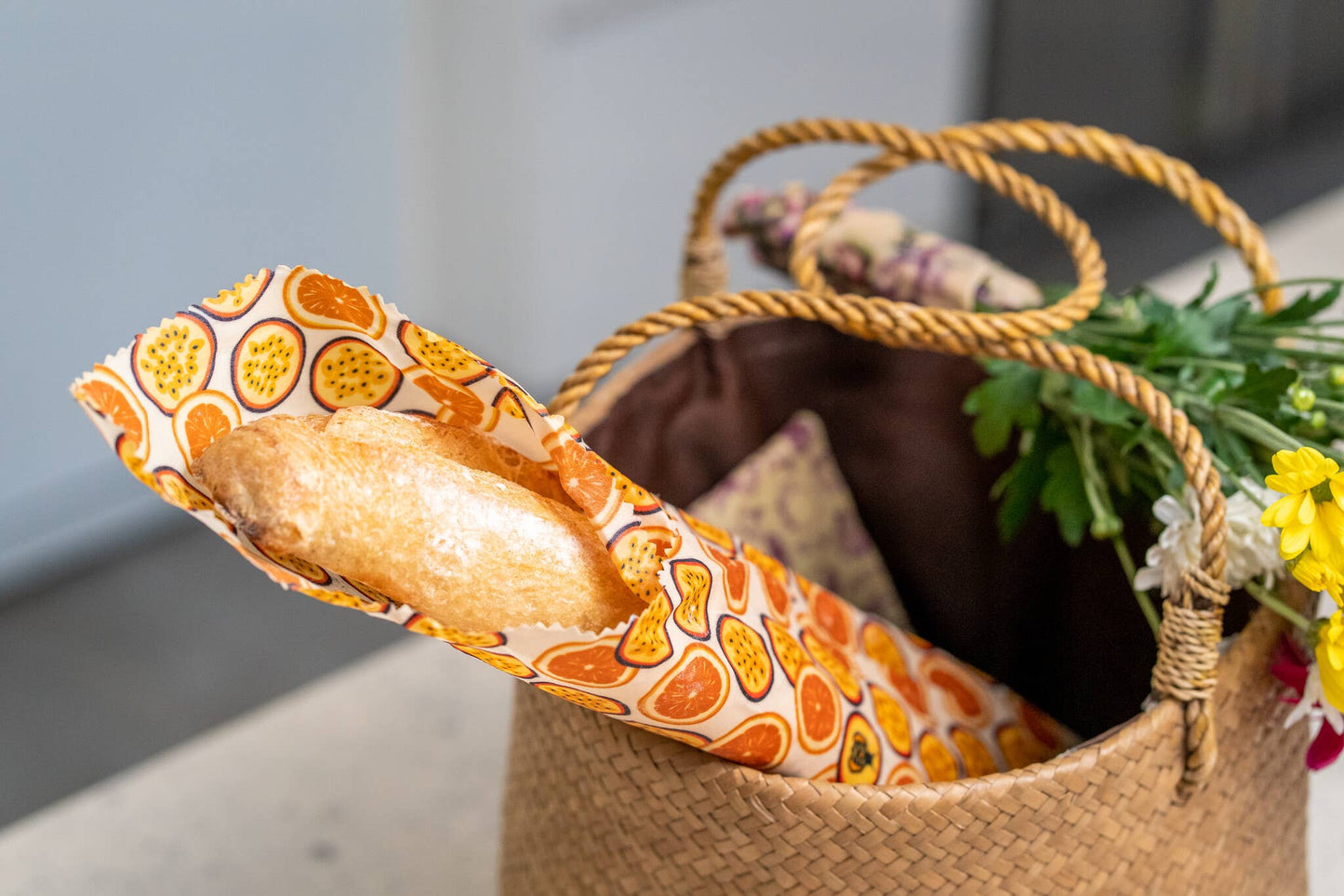 Reusable Beeswax Bread Wrap | XXL