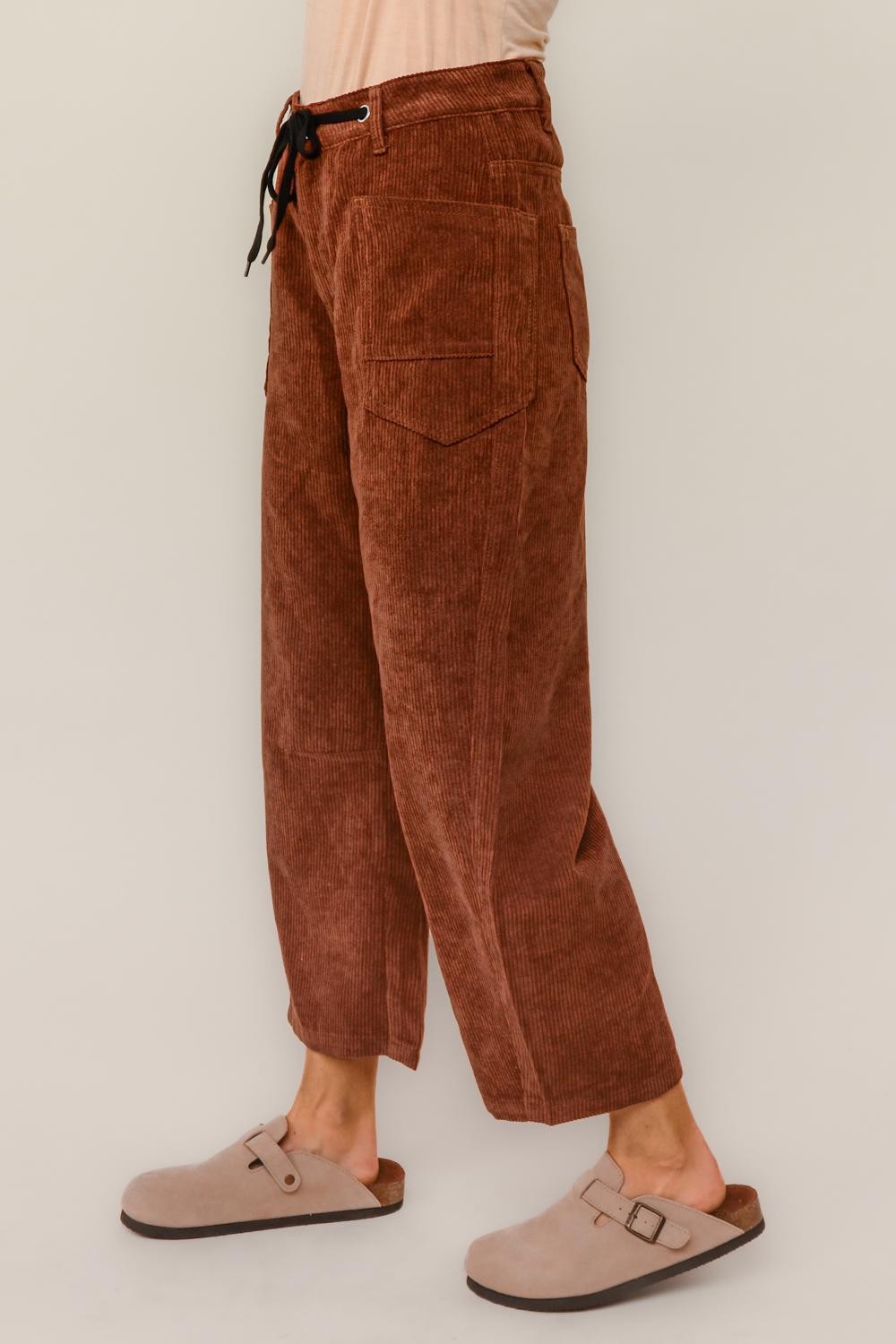 Mid-Rise Baggy Fit Corduroy Pants