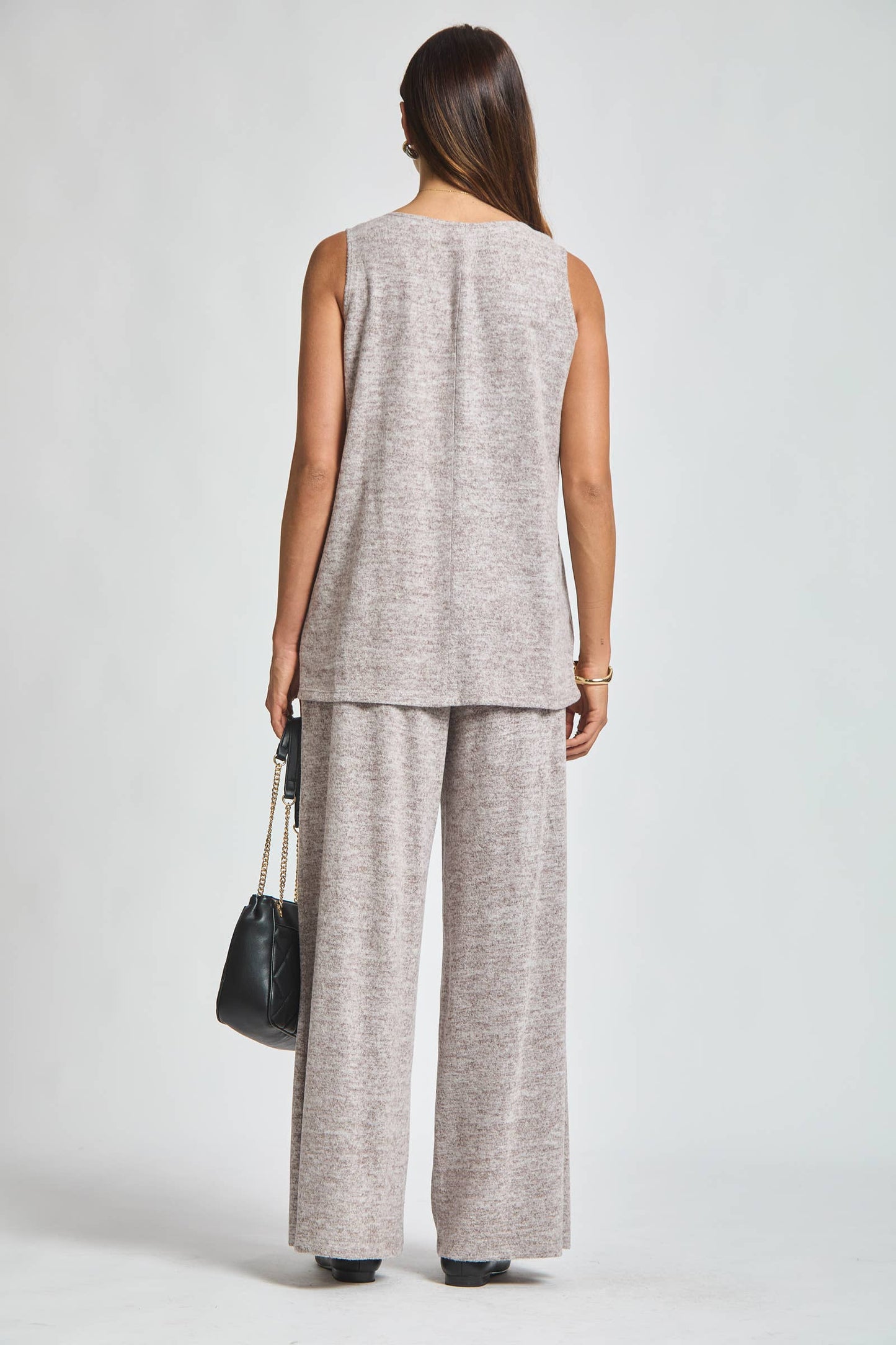 Soft Tank + Cardigan + Relaxed Pants Set