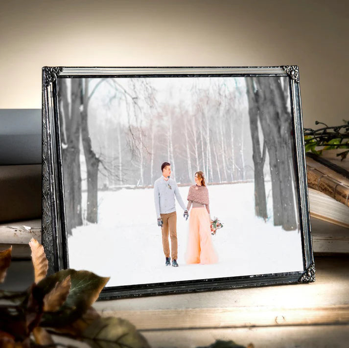 Fluted Vintage Glass Picture Frames