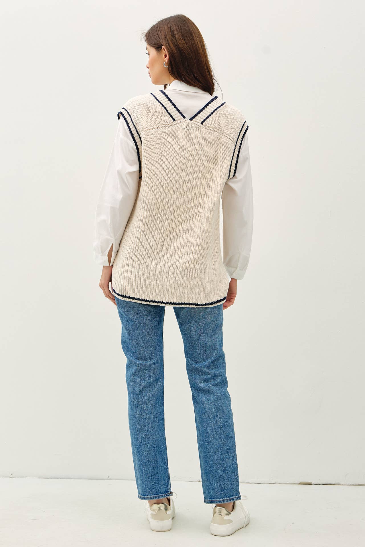 Varsity Style Sweater Vest