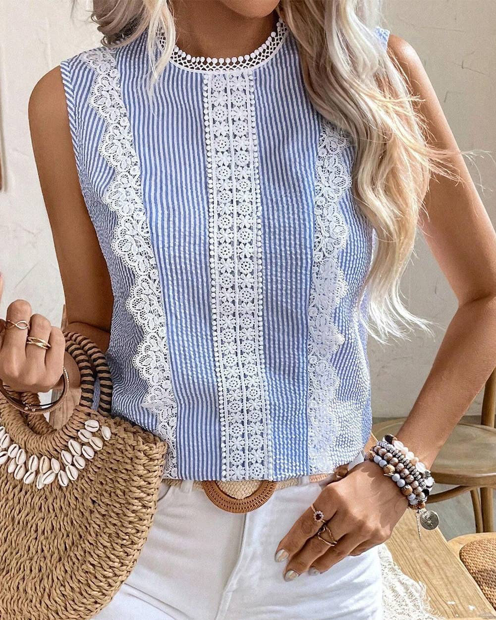 Lace Patchwork Top