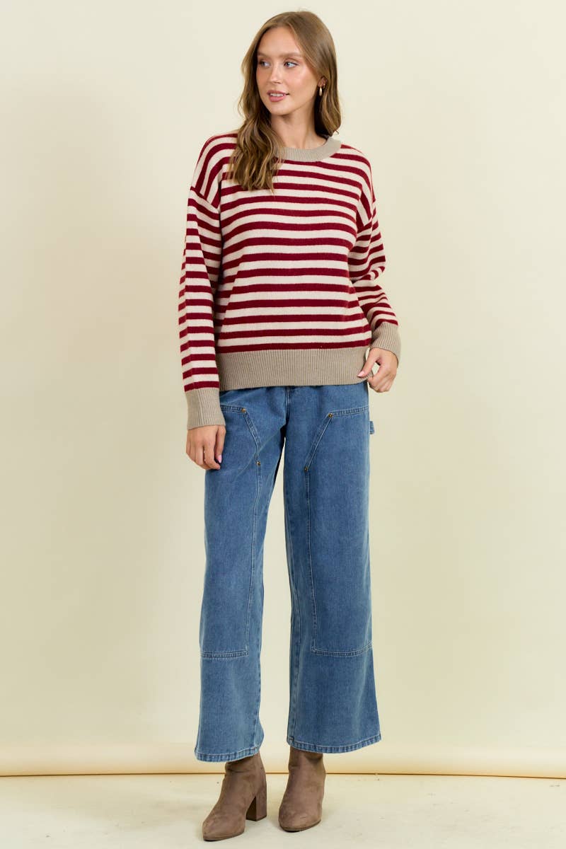 Striped Colorblock Sweater