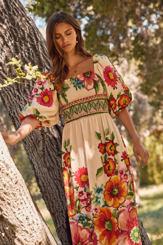 Floral Printed Maxi Dress