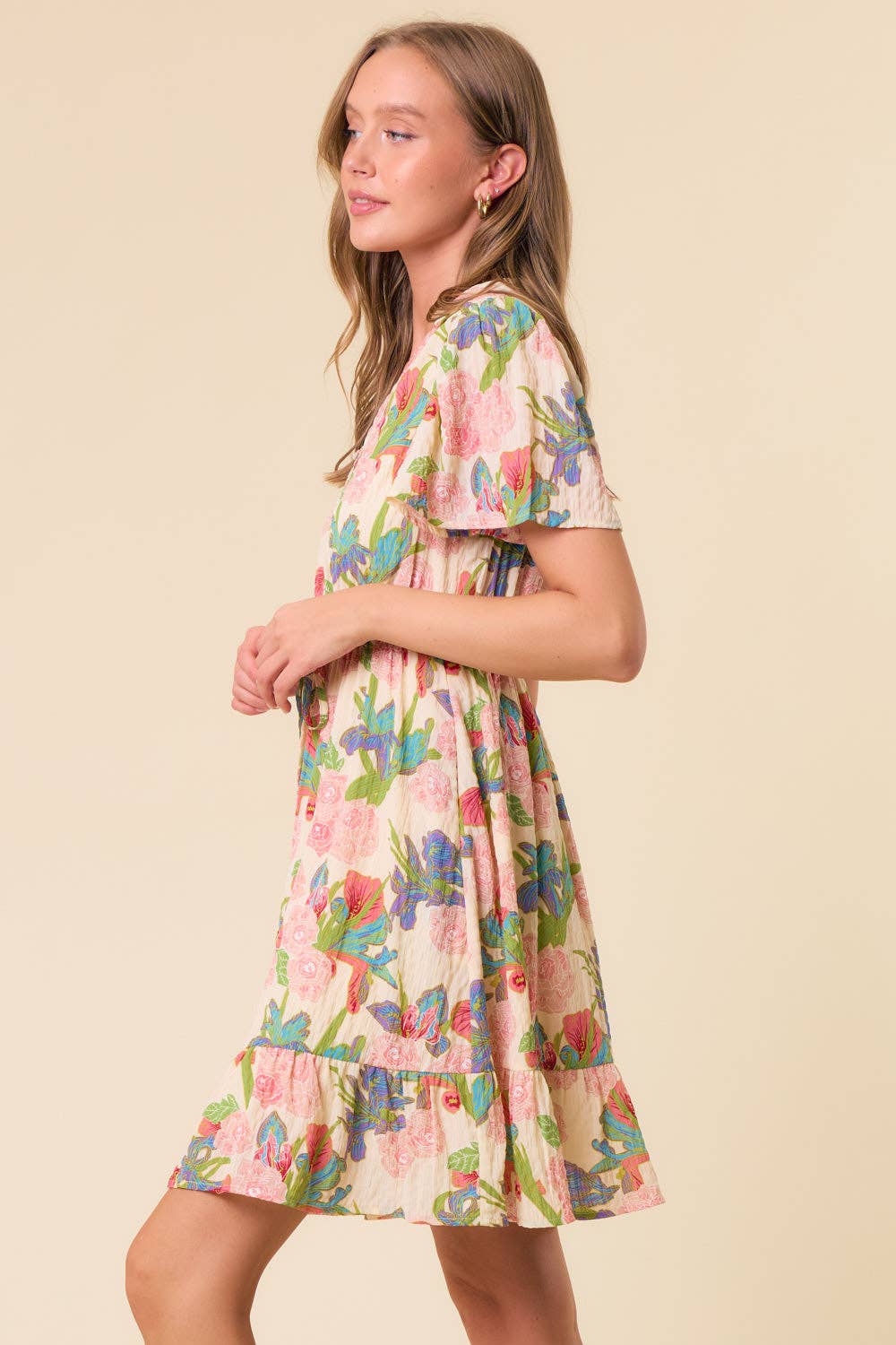 Flutter Sleeve Mini Dress