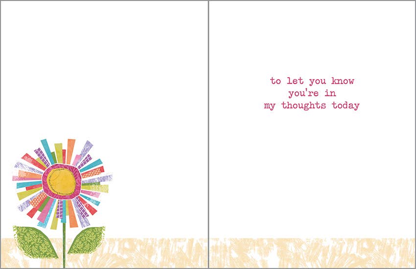 Thinking of You Card | Big Colorful Daisy
