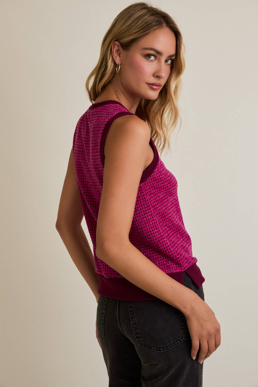 Magenta Sweater Vest