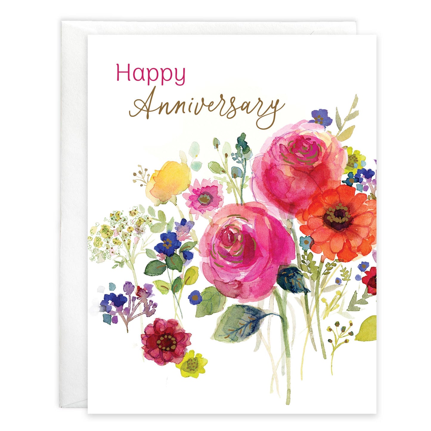 Anniversary Greeting Card - Celebrate Flowers
