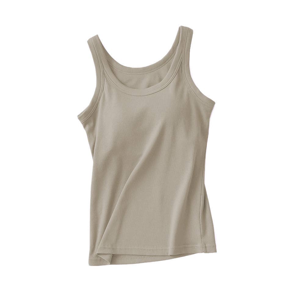 Rib Tank With Bra