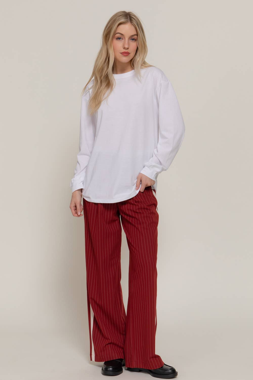 Long Sleeve Round Neck Cotton Tee