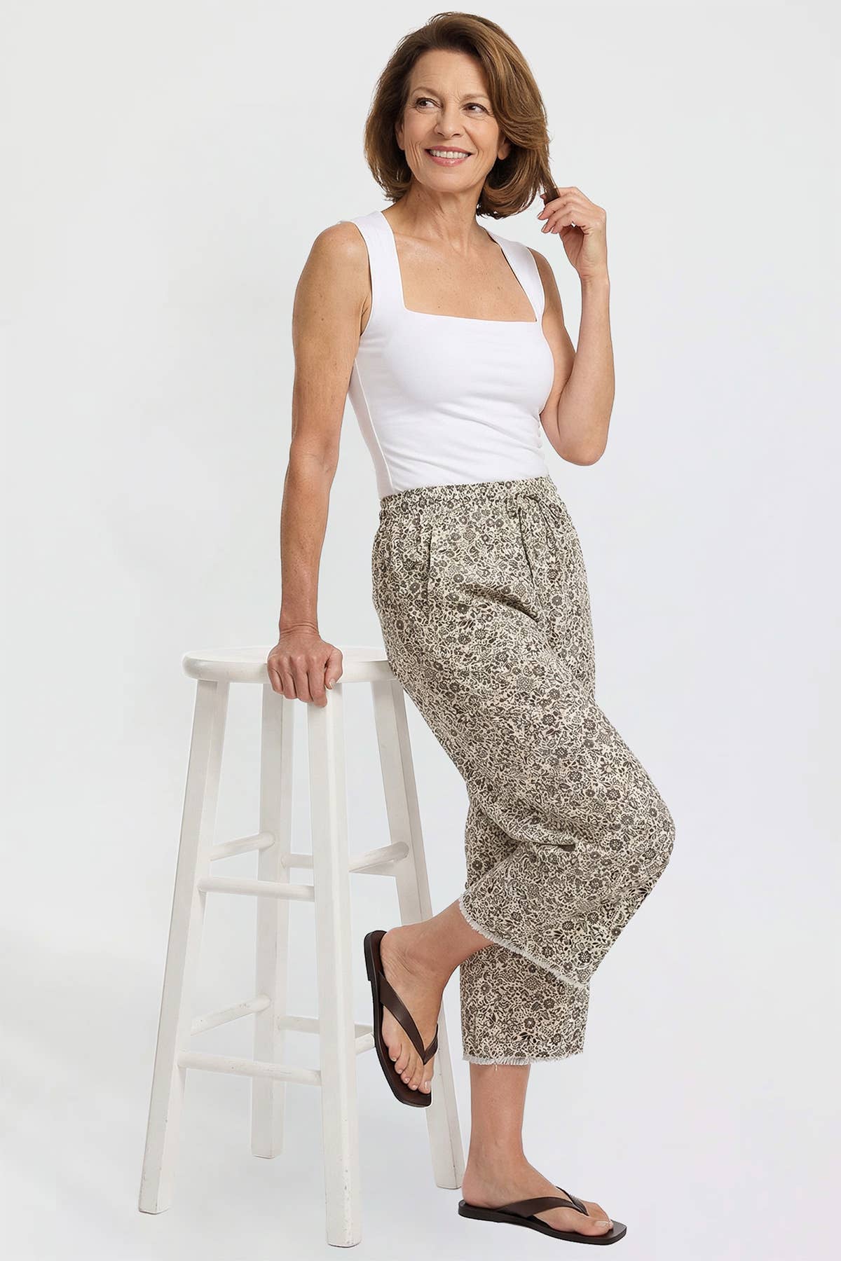 Linen Capri Pant