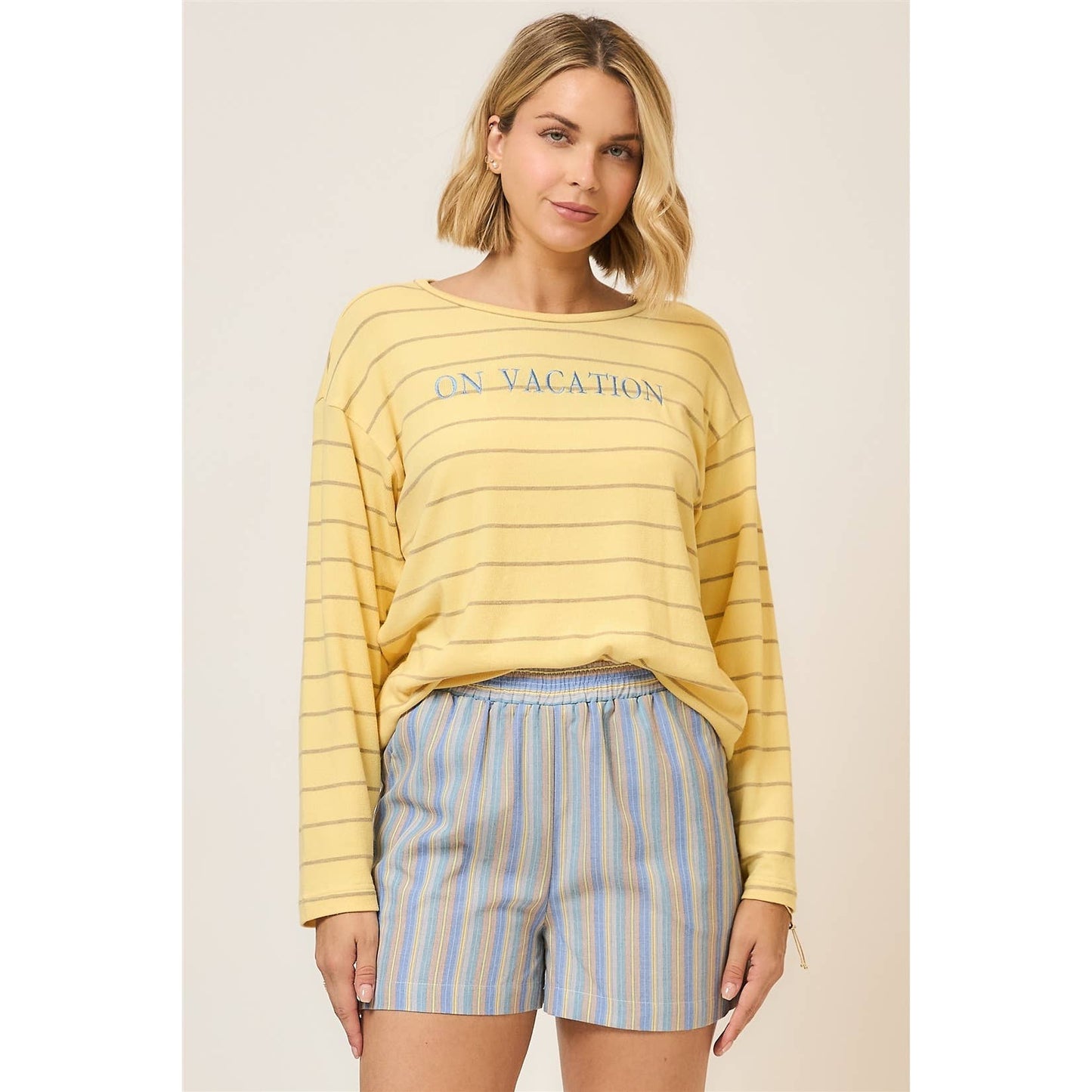 Striped Shorts w/ Pockets