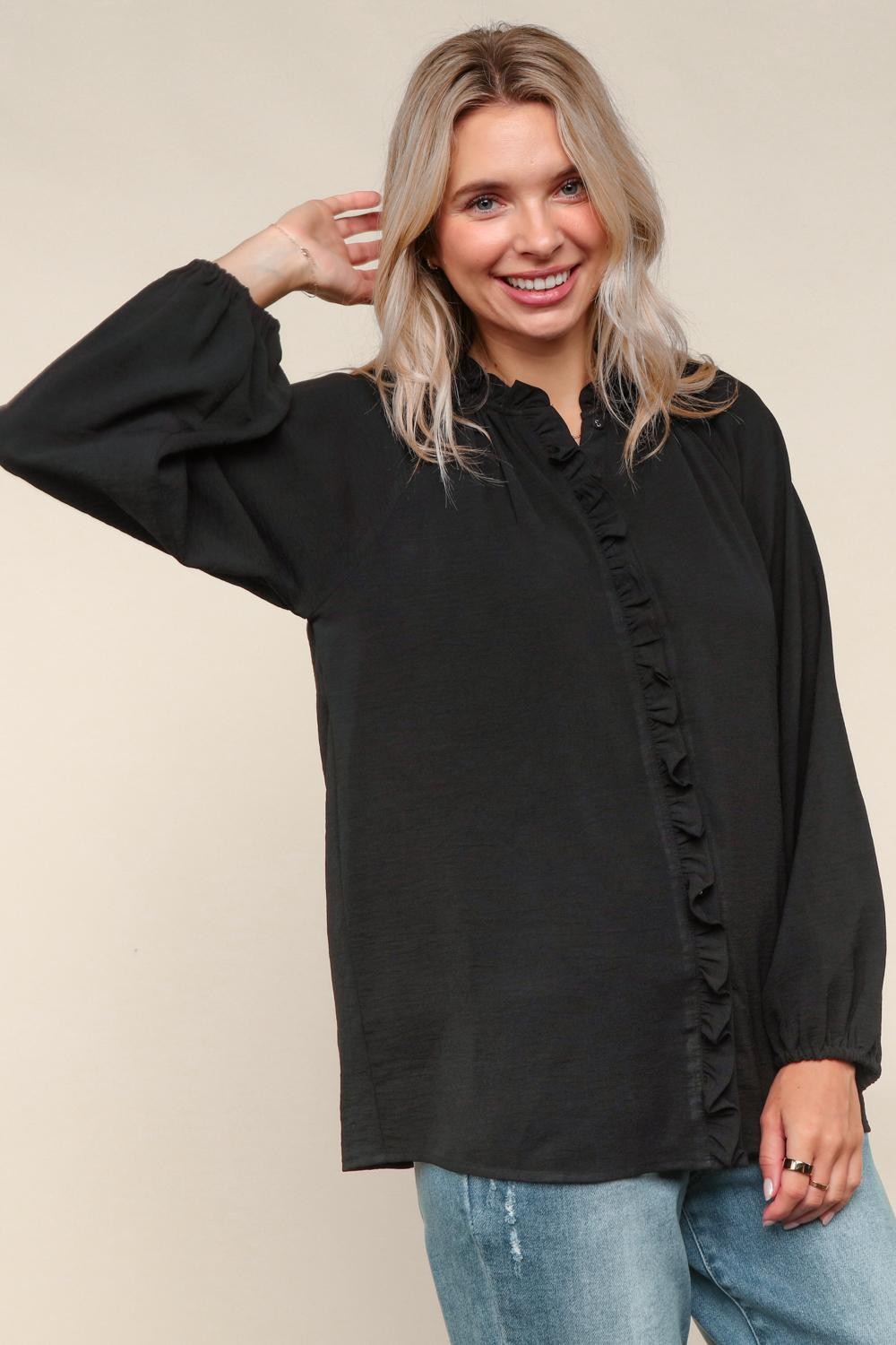 Frilled Placket Blouse