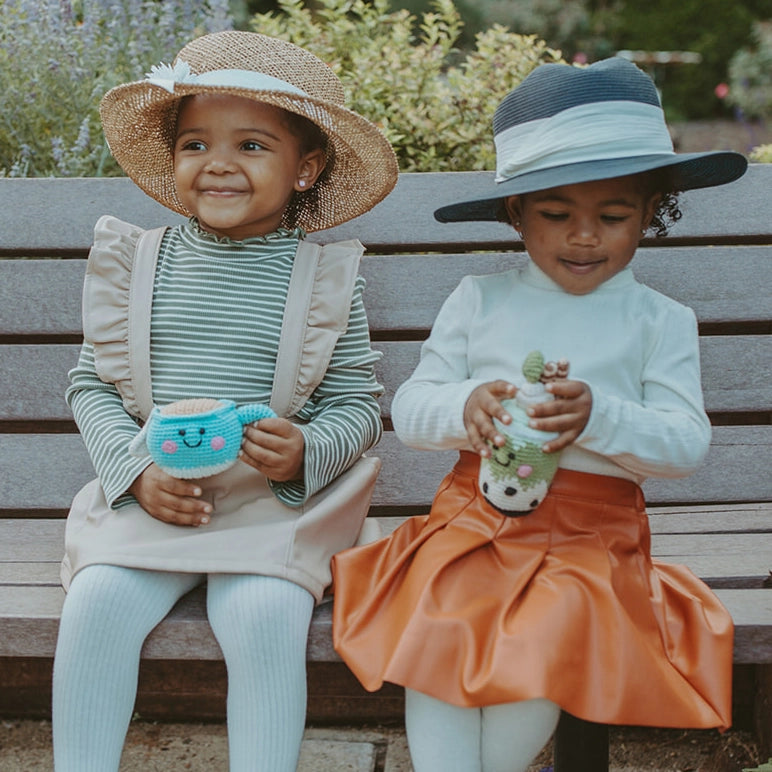 Friendly Plush Matcha Latte | Green Tea Rattle
