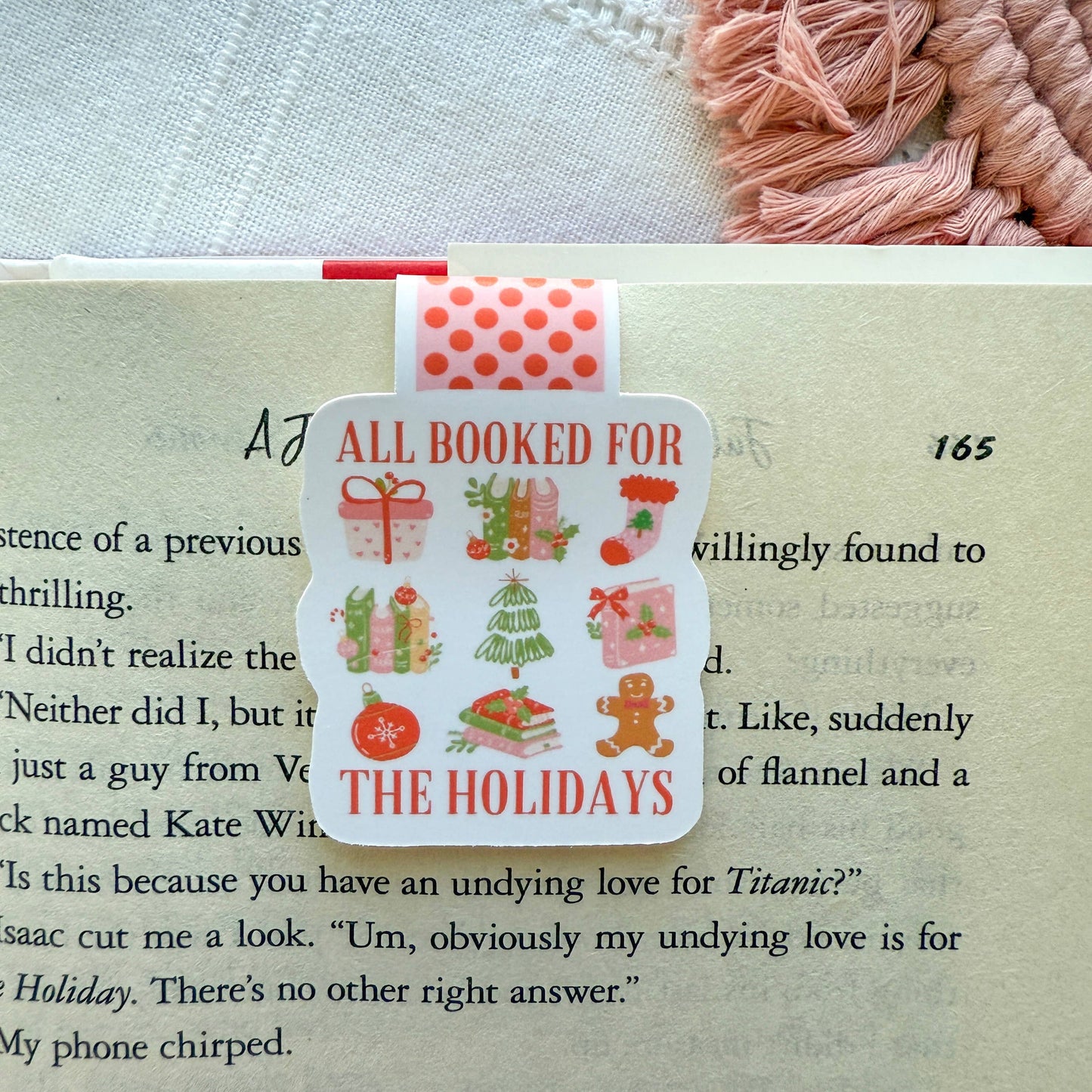 Magnetic Bookmark | All Booked For The Holidays
