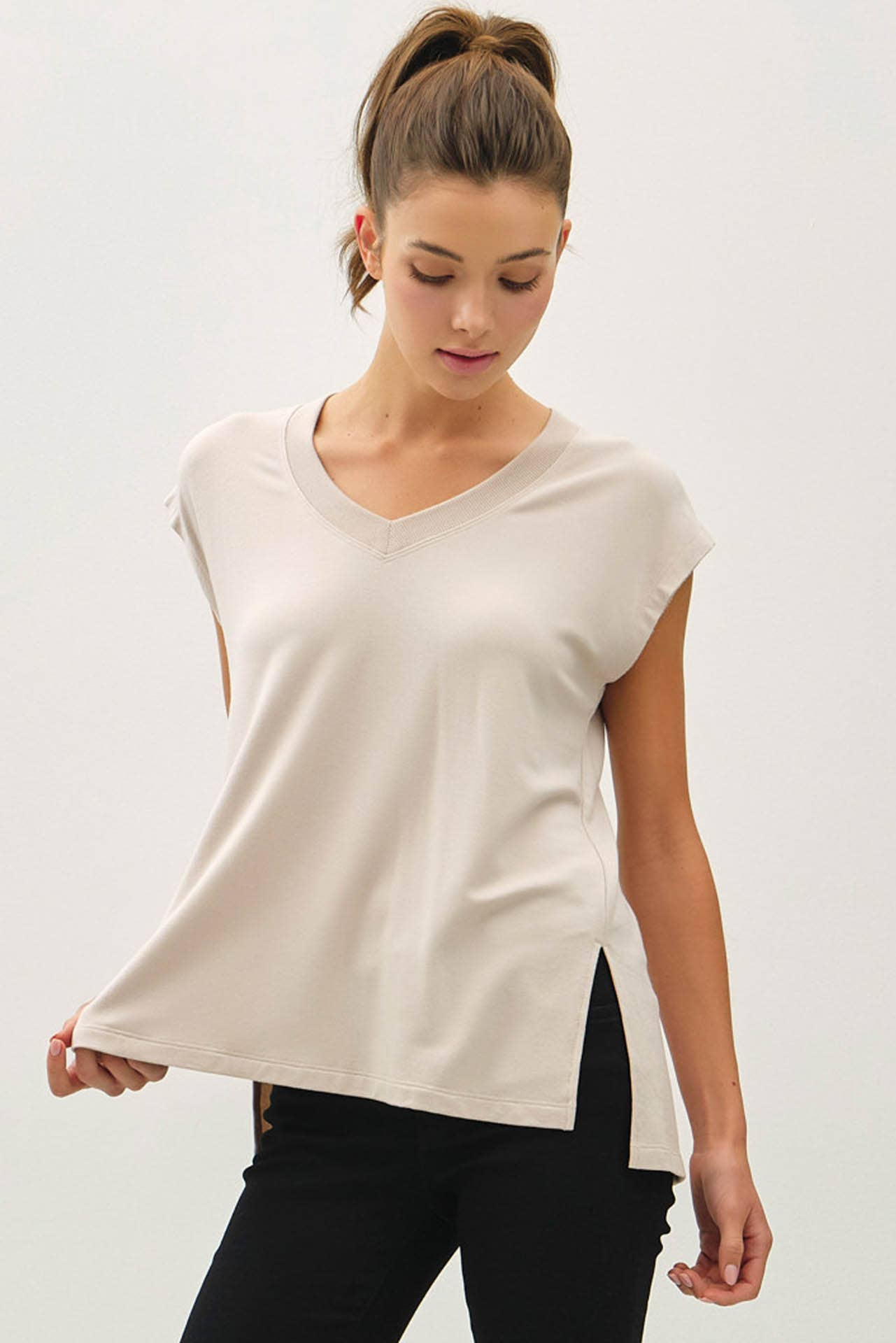 V-Neck Dolman Sleeve Top