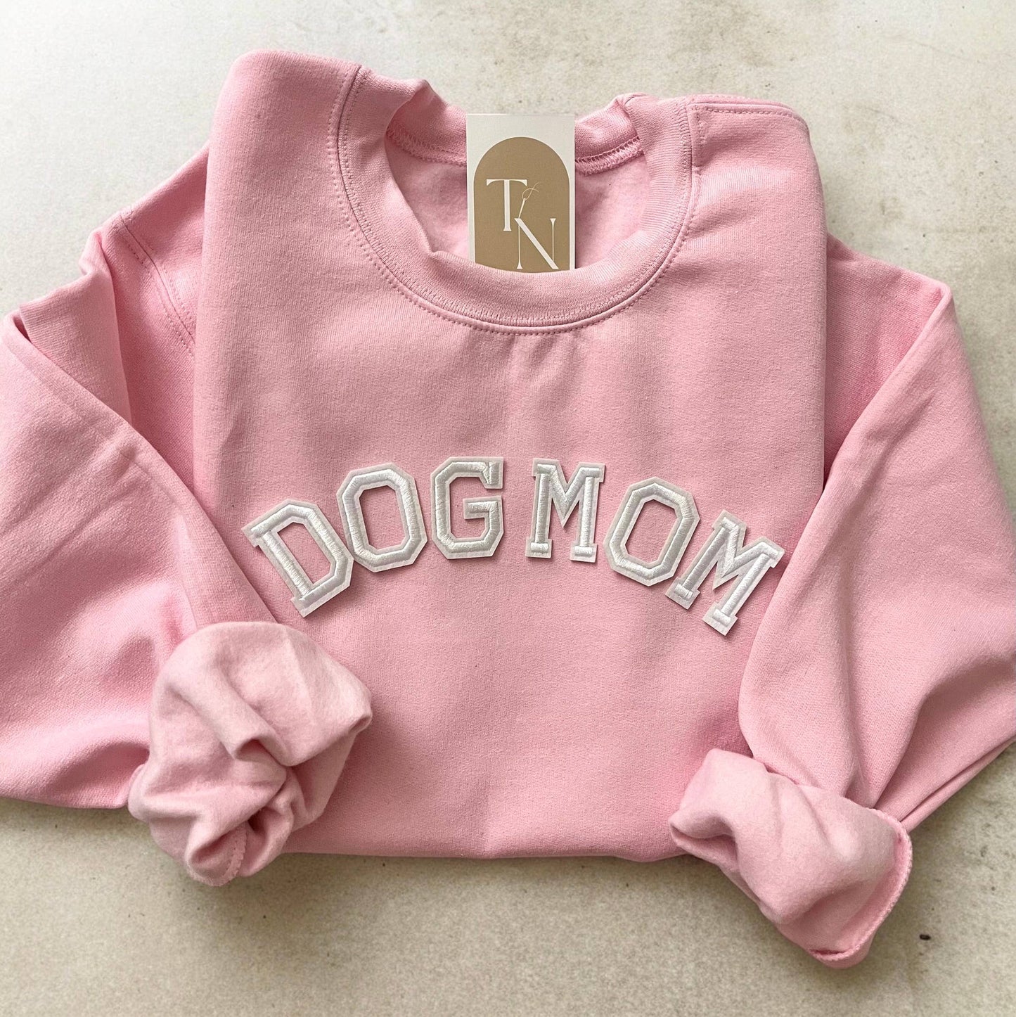 Dog Mom Sweatshirt | Light Pink