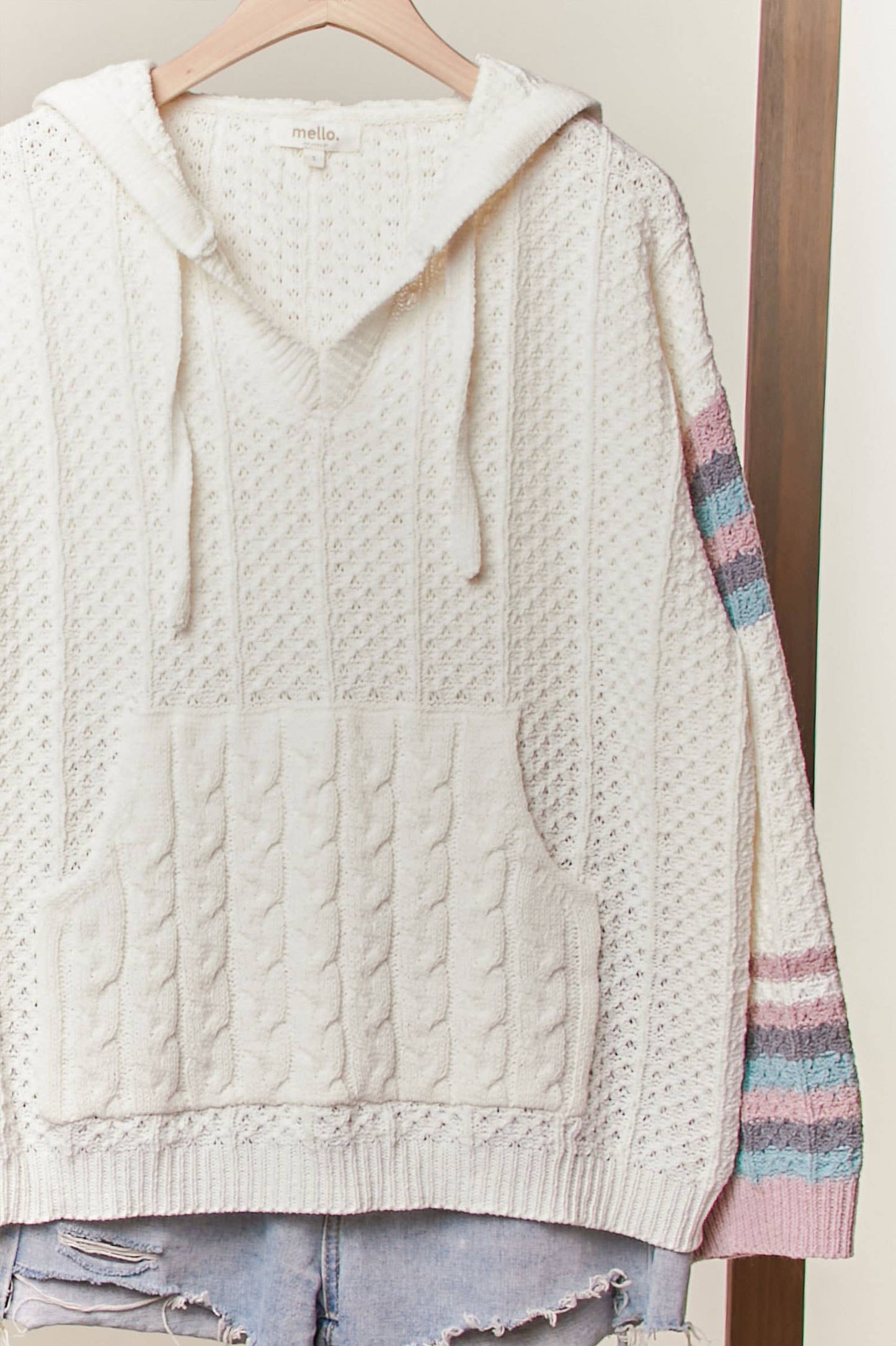 Cable Knit Hoodie Sweater
