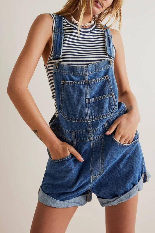 Washed Denim Shortalls