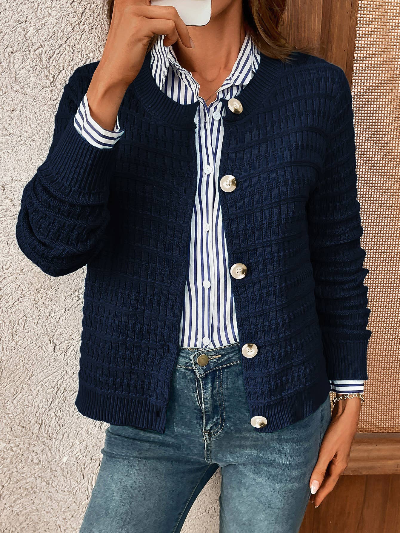 Button-Down Knit Cardigan