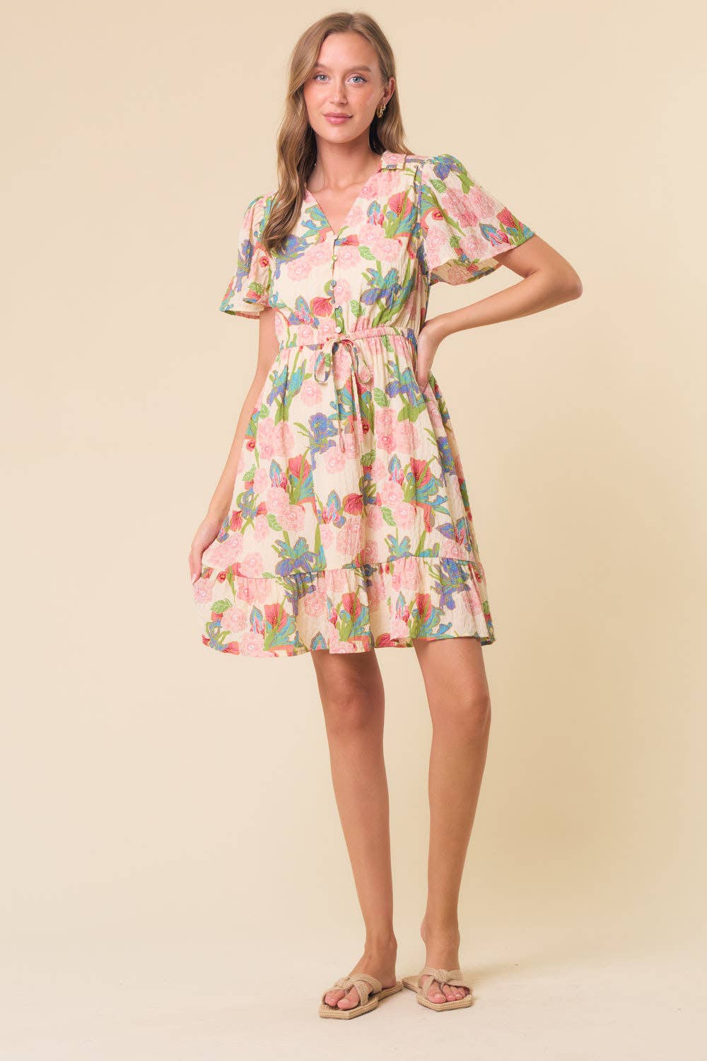 Flutter Sleeve Mini Dress