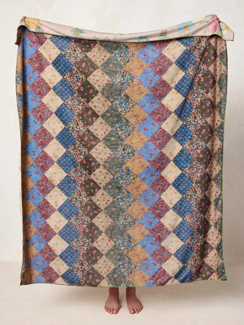 Double-Sided Cozy Throw Blanket |Doggie Doodles Ivory