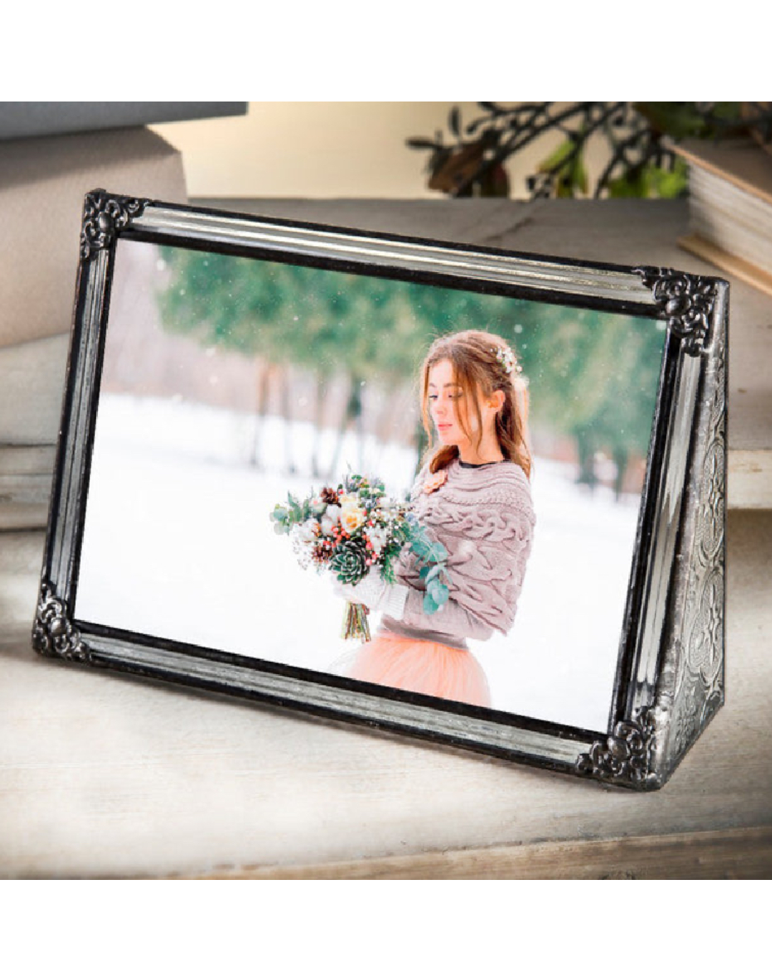 Fluted Vintage Glass Picture Frames