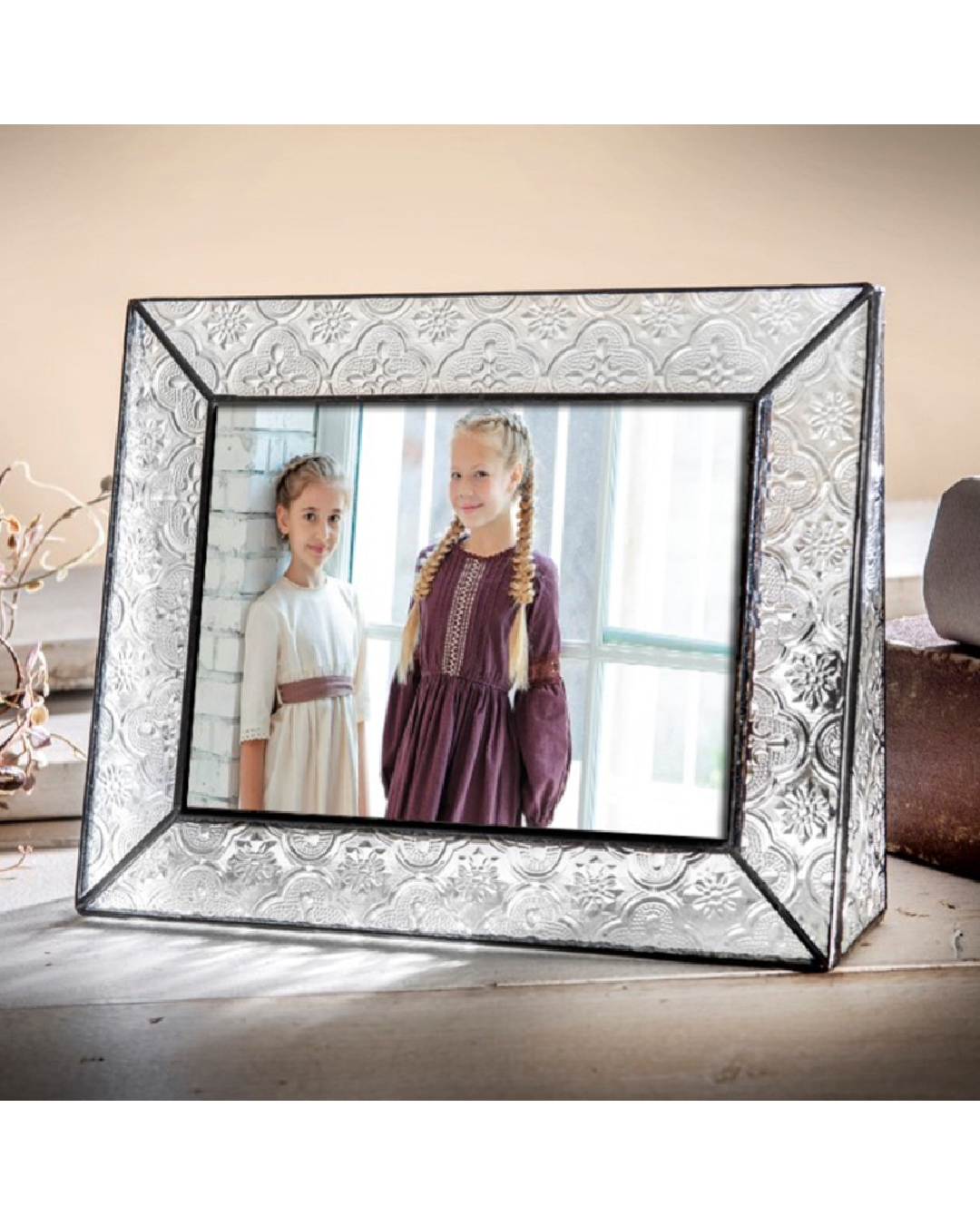 Vintage Glass Picture Frame | 5x7 Horizontal
