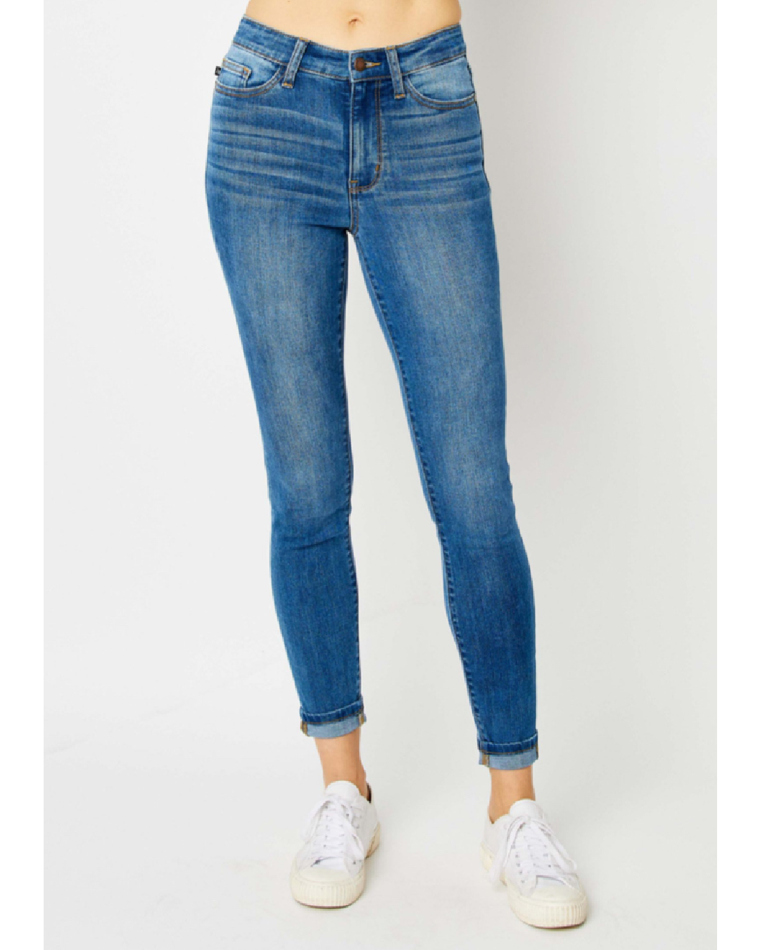 High Waist | Skinny | Cuffed Hem Jeans