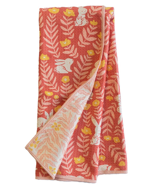 Anywhere Towel | Bunny Meadows Deep Coral