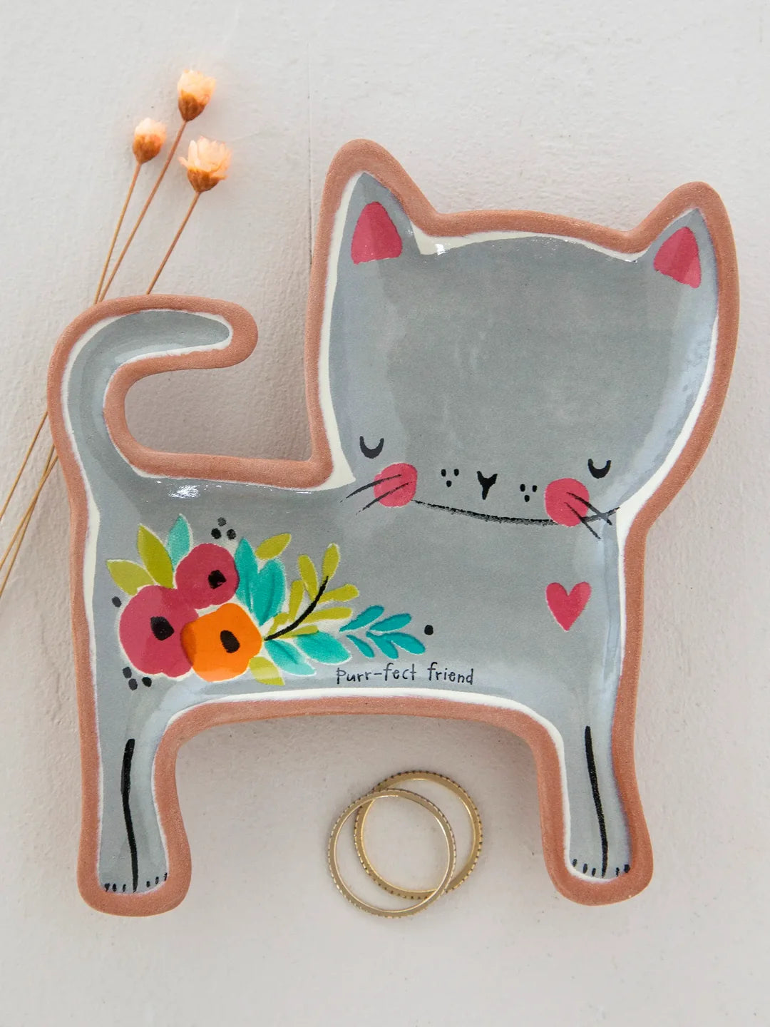Terracotta Trinket Dish | Cat