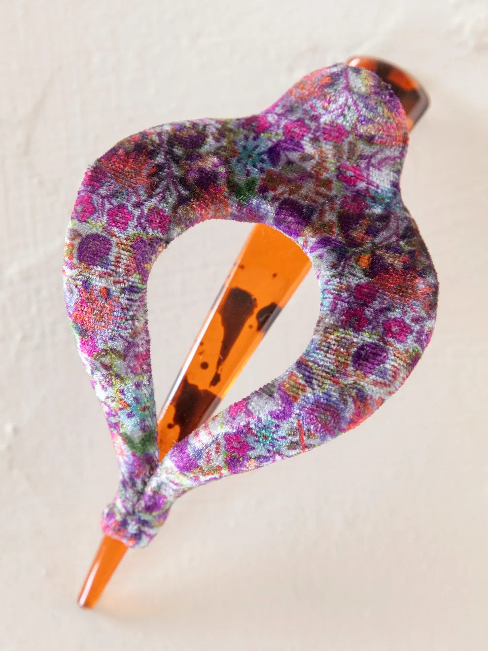 Boho Clip | Velvet Dark Purple Neon