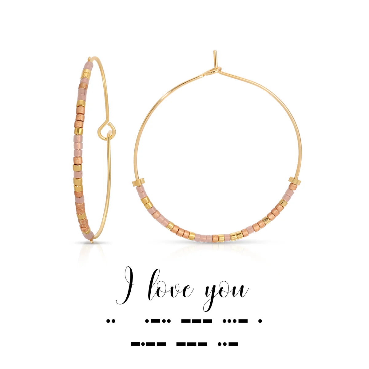 Morse Code Earrings | I Love You
