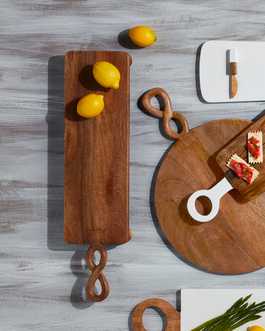 Footed Twisted Handle Board