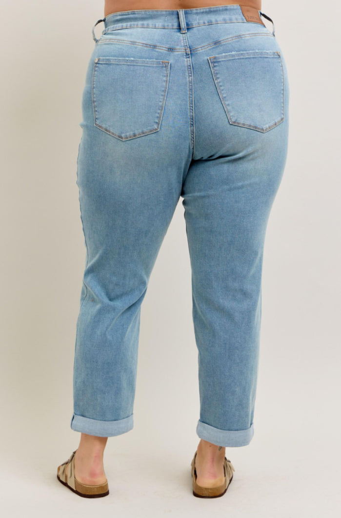 V-Front | Boyfriend | Cool Denim Cuff Jeans