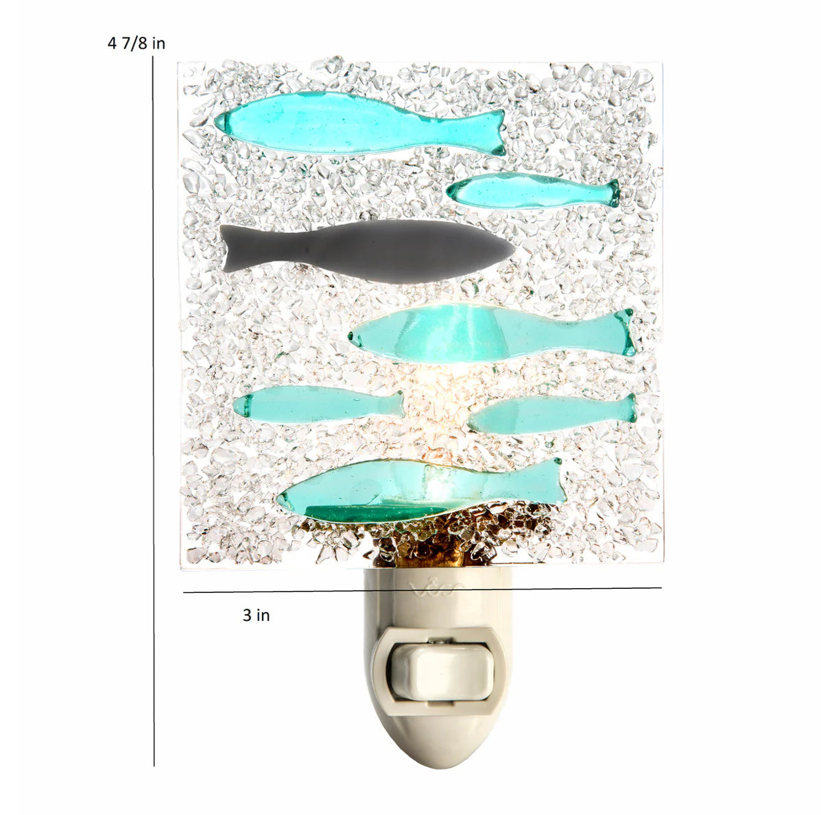 Glass Night Light | Swimming Against the Current