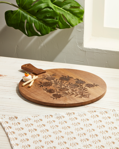 Block Print Engraved Round Board