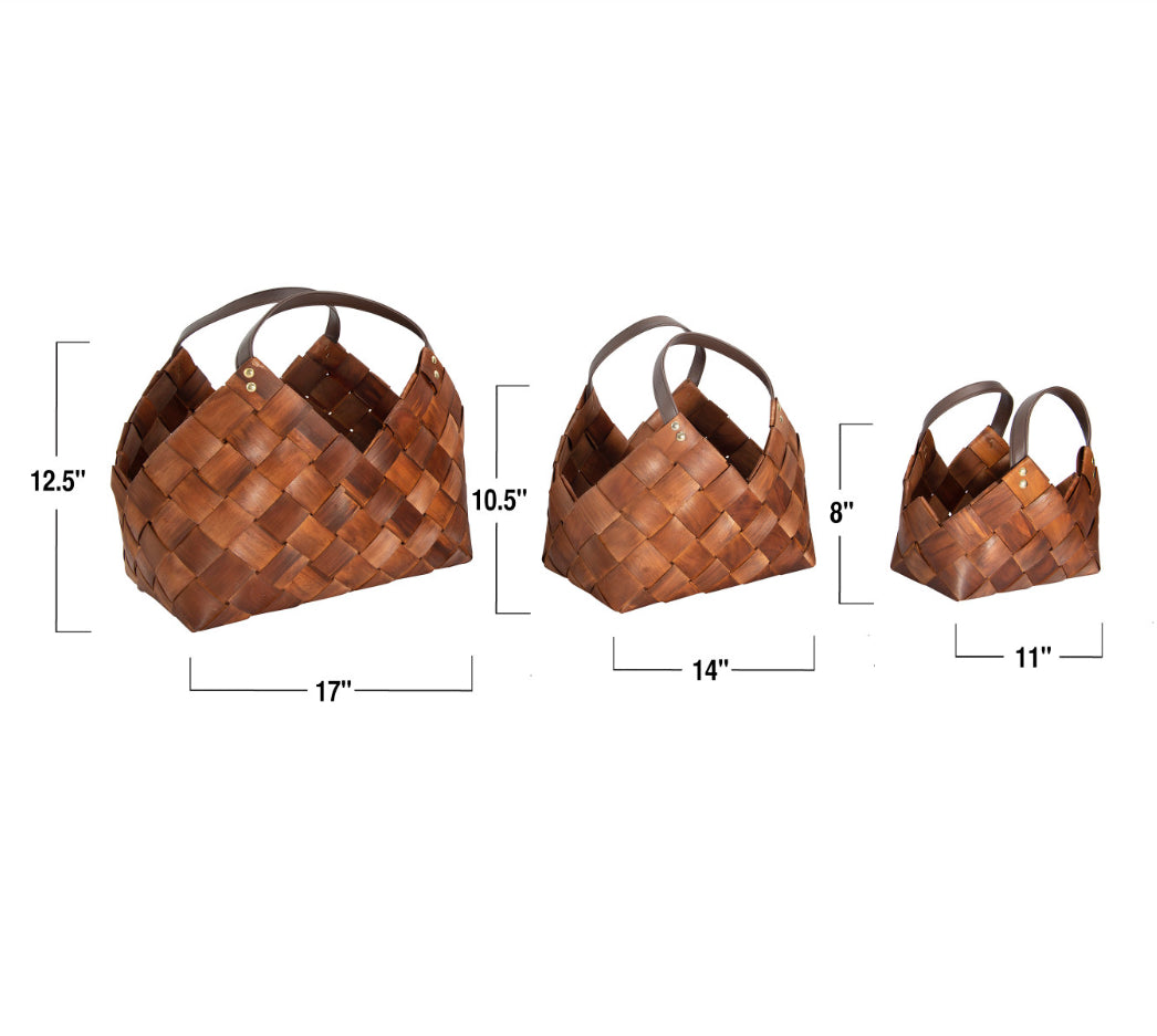 Woven Baskets with Handles