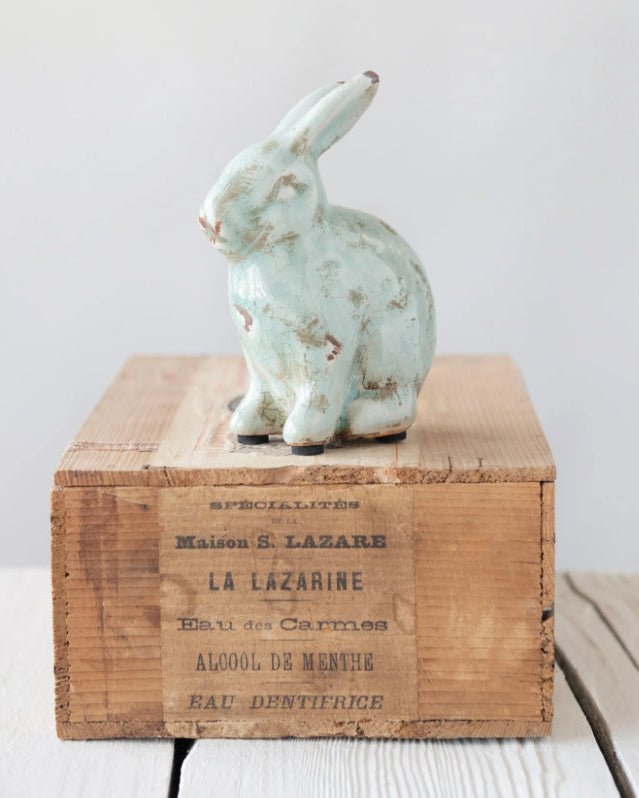 Distressed Terracotta Rabbit