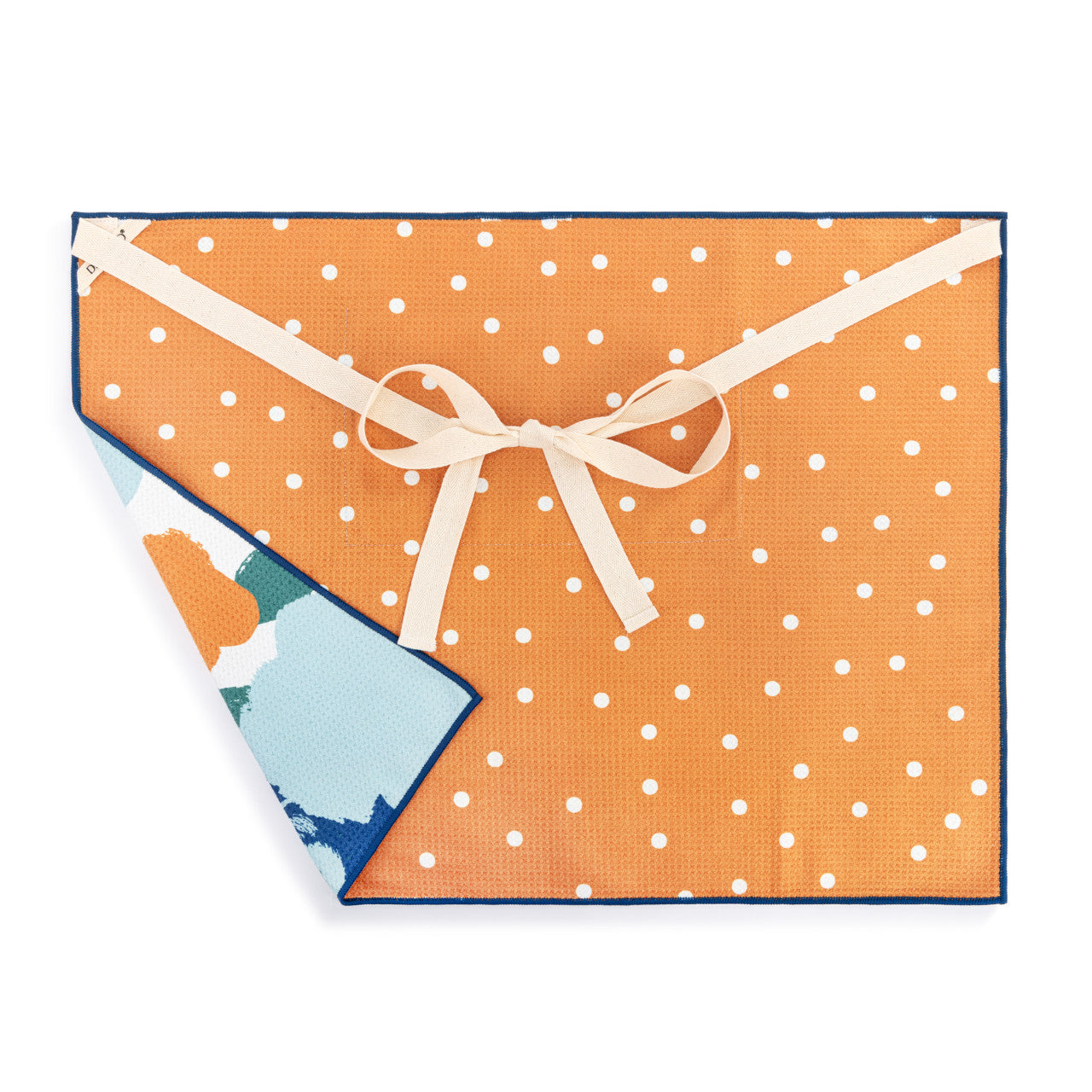 Blue Orange Poppy Absorbent Half Apron