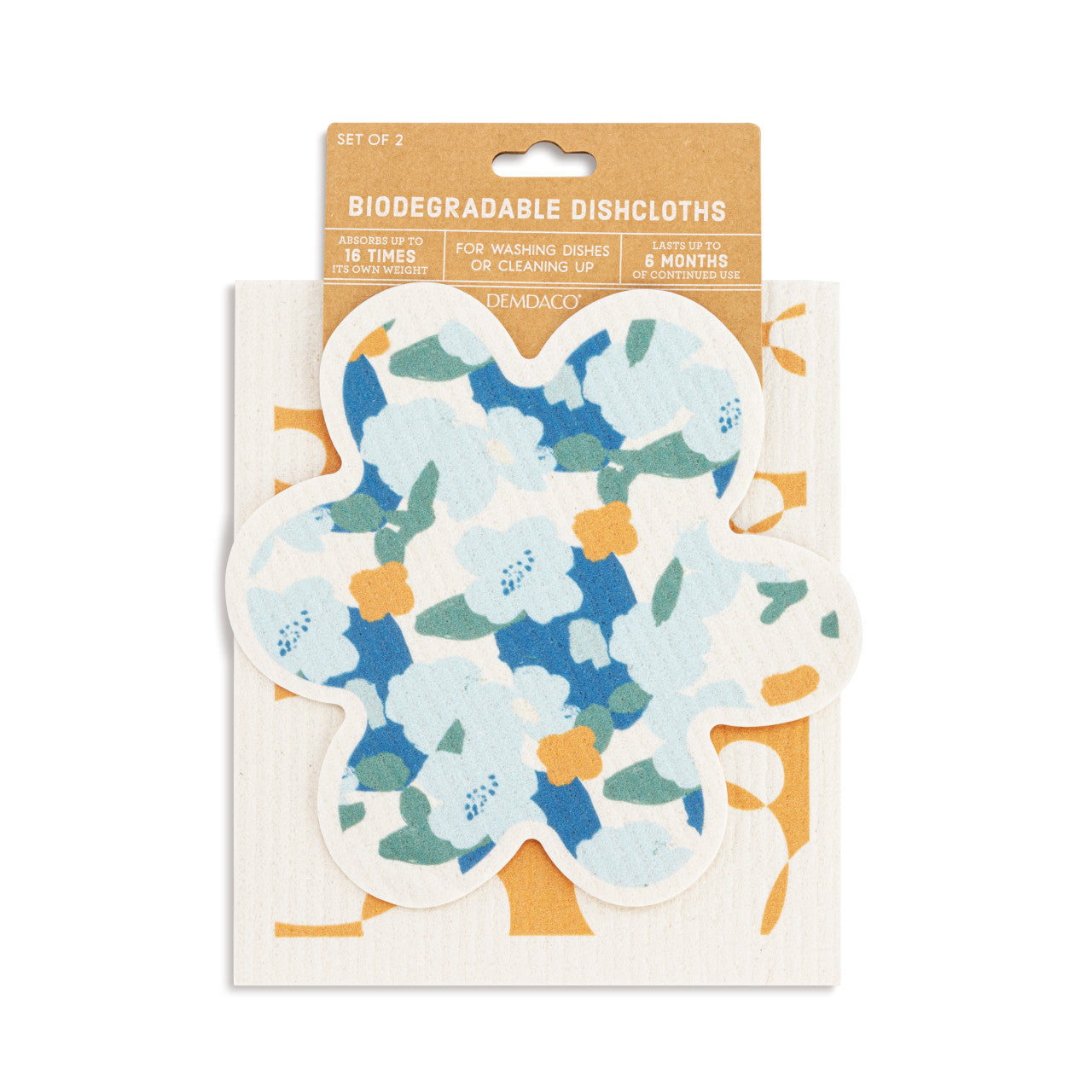 Blue Poppy Biodegradable Dish Cloths