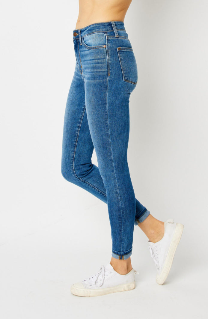 High Waist | Skinny | Cuffed Hem Jeans