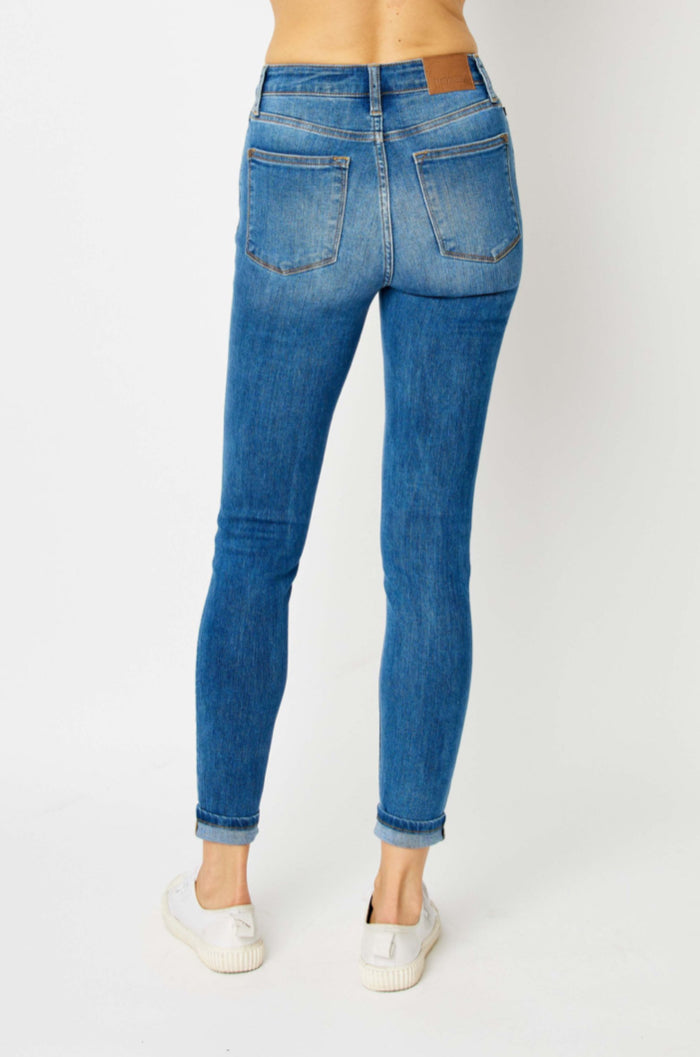 High Waist | Skinny | Cuffed Hem Jeans