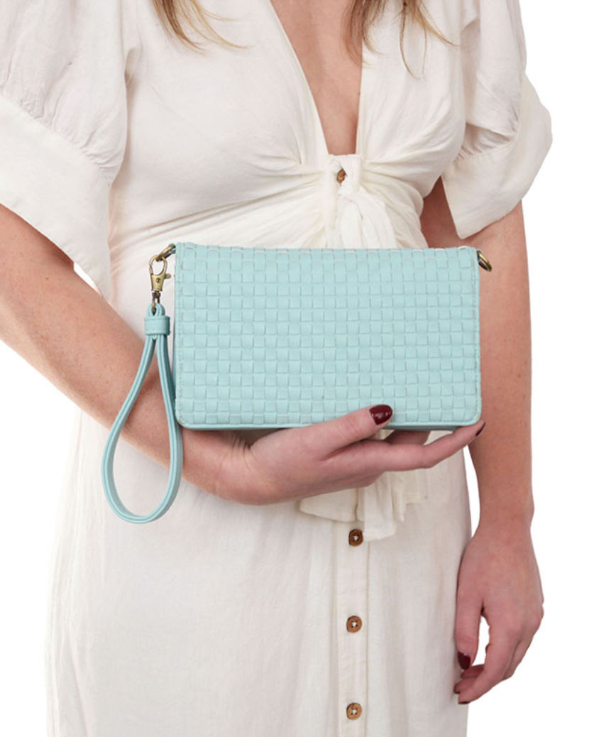 Lila Mini Woven Crossbody Bag