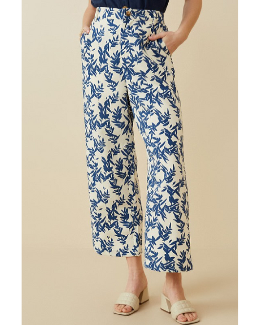 Floral Printed Wide Leg Pants