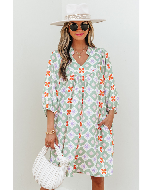 Floral Print Mini Dress